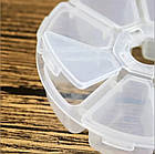 Органайзер контейнер для дрібниць Supretto круглий пластиковий на 8 осередків, фото 2