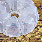 Органайзер контейнер для дрібниць Supretto круглий пластиковий на 8 осередків, фото 3