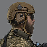 Активні навушники Earmor M31H (Helmet version) з кріпленням ARC rail. Койот, фото 5