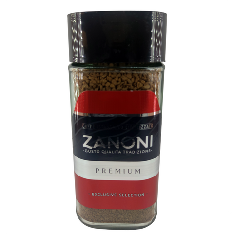 Кава розчинна гранульована Zanoni Premium 200 г, Польща, у скляній банці, сублімована, фото 1