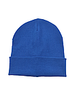 Шапка дитяча трикотажна подвійна демісезонна дитячі головні убори синій (ШД395), фото 2