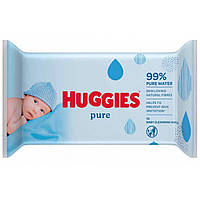 Дитячі вологі серветки Huggies Pure 56шт