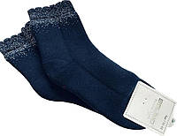 Носки махровые для девочки 11-12 лет синие Belino