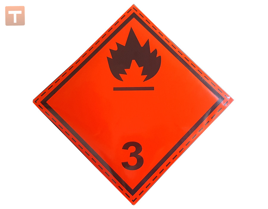 ADR 3 Наклейка знак небезпеки на бензовоз "ЛЕГКОЗАЙМИСТІ РІДИНИ 3" розмір 250*250мм