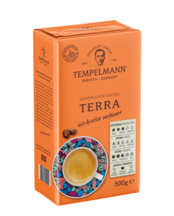 Кава мелена Tempelmann Terra купаж арабіки з робустою 500 грамів