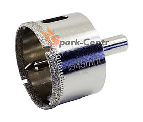 Коронка алмазна Ø 45 мм по керамограніту, склу, кераміці з направляючим пером