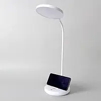 Настольная светодиодная лампа 2в1 со встроенным аккумулятором 3 режима свечения подставка для ручек сенсорное