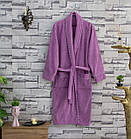 Халат жіночий велюр/махра бавовна (TM Zeron), Туреччина колір фіолетовий