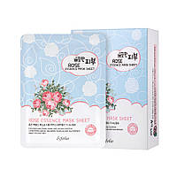 Маска тканинна для обличчя Esfolio Pure Skin Essence Rose Mask Sheet з трояндою