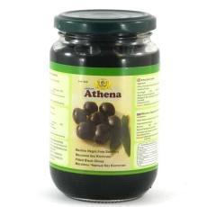Маслини (оливки) чорні без кісточки великі ATHENA, 360 г, Туреччина, банка скляна