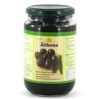 Маслины (оливки) черные без косточки крупные ATHENA, 360г, Турция, банка стеклянная