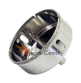 Коронка алмазна Ø 75 мм по керамограніту, склу, кераміці з направляючим пером