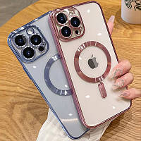 Прозрачный чехол для iPhone 12 Shining Case with MagSafe + стекло на камеру