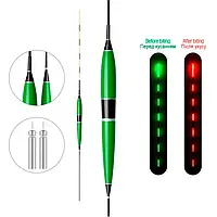 Умный LED поплавок для ночной рыбалки c индикатором поклёвки (зеленый)
