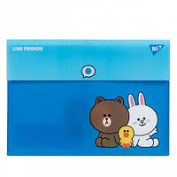 Папка-конверт YES  A4 на кнопці Line Friends