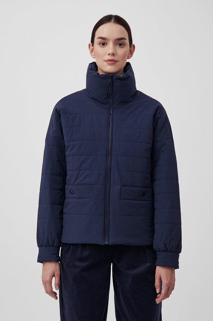 Коротка жіноча куртка Finn Flare FAB110147-101 Down fill синя 2XL, фото 1
