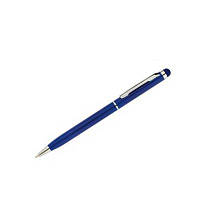 Ручка кулькова поворотна Economix Stylus E10308-24 темно-синя метал синя