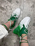 Кросівки зелені + білі 5212, фото 6