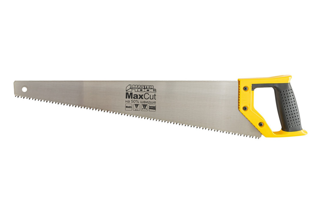 Ножівка столярна MASTERTOOL 500 мм 4TPI MAX CUT гартований зуб 2-D заточування полірована 14-2650