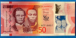 Банкнота Ямайки 50 доларів 2022