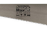 Ножівка столярна MASTERTOOL 4TPI MAX CUT 450 мм загартований зуб 2D заточування полірована 14-2645, фото 2