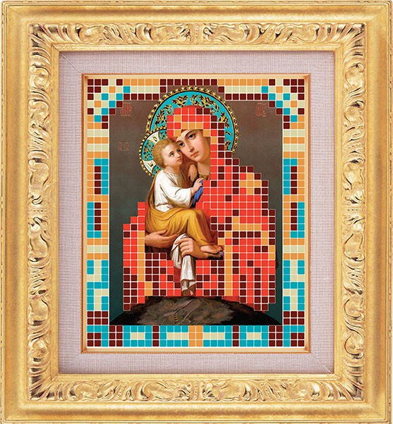 Схема для вишивання бісером ТМ BUTIK Богородиця Почаївська ВТ7008 6х7см А7 Атлас, фото 1