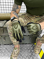 Тактические перчатки олива Военные штурмовые перчатки Тактические перчатки защитные ЗСУ