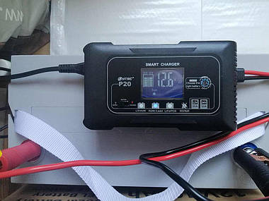 Зарядний пристрій імпульсний HTRC P20 lifepo4 AGM/GEL/АКБ 12В/24В 20 А, фото 5