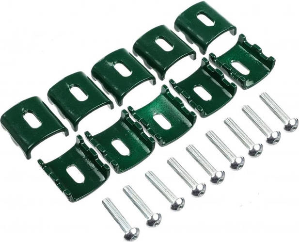 Комплект крепления для столба 10 шт. PromZabor Зеленый RAL 6005 (ID ...