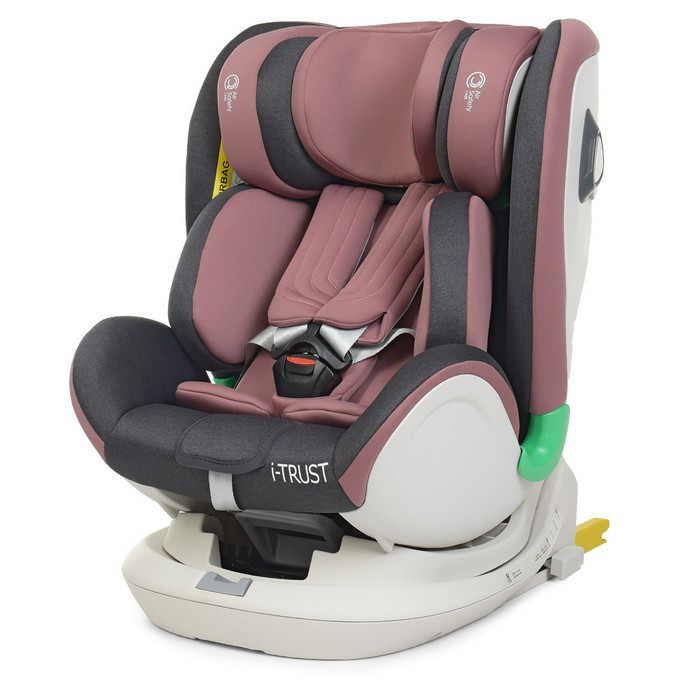 Автокрісло дитяче El Camino ME 1081 i-TRUST, Isofix/Top Tether, групи I-III, Рожеве, фото 1