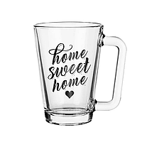 Чашка Home Sweet Home стеклянная прозрачная 250 мл Gl-7148