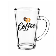 Чашка Coffee Iwo скляна прозора 300 мл Gl-7159