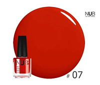 Лак для нігтів NUB 007 Red Room (червоний кораловий, емаль), 14 мл