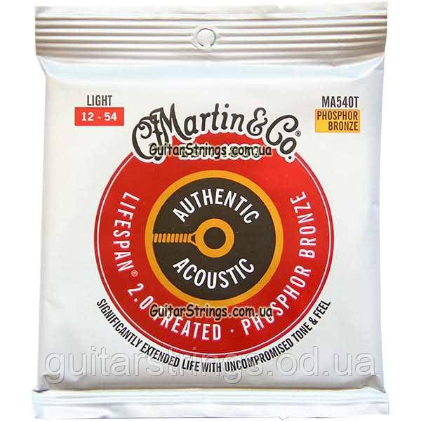 Струны Martin MA540T Phosphor Bronze Threated Light 12-54