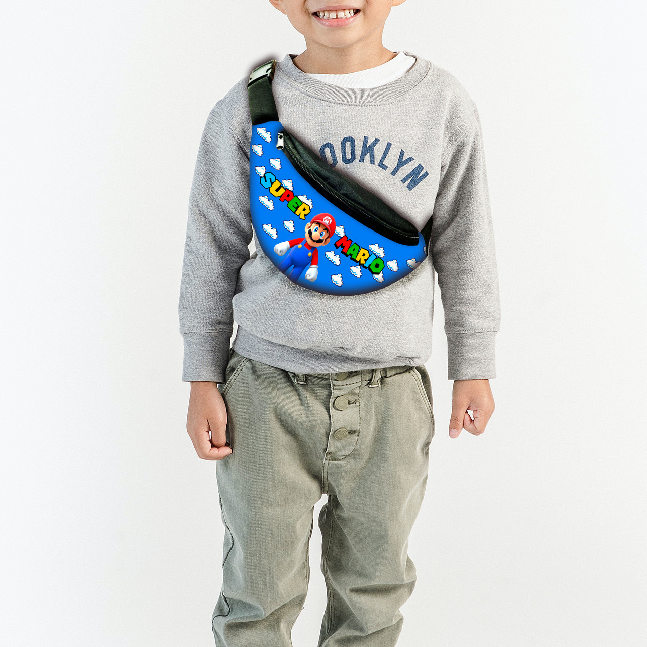 Сумка-бананка супер маріо "Super Mario" з принтом, 35х15см, дитяча, молодіжна (0116), фото 1