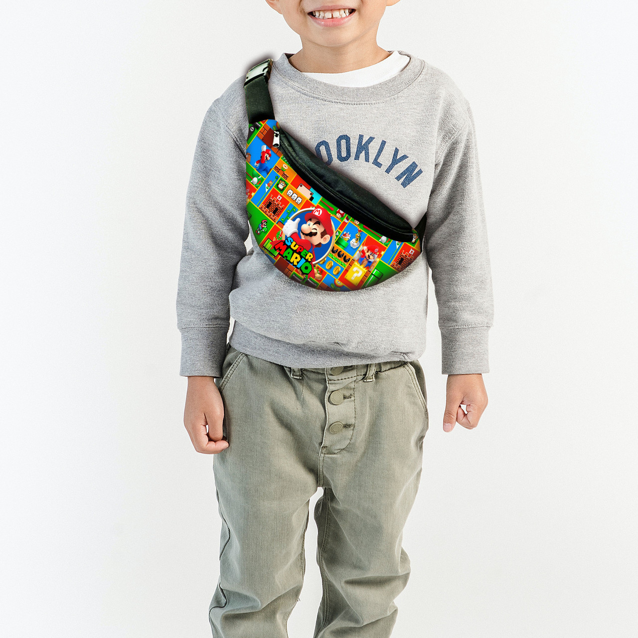 Сумка-бананка супер маріо "Super Mario" з принтом, 35х15см, дитяча, молодіжна (0117), фото 1