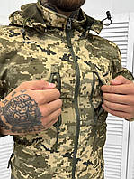 Демисезонная Softshell куртка пиксель, осенняя тактическая куртка, тактическая куртка весна осень VCX951