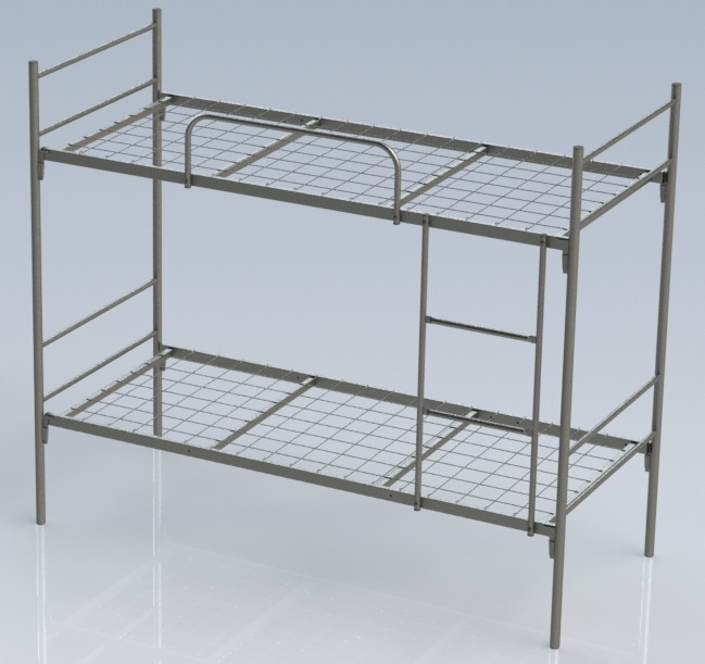 Армійське двоярусне металеве ліжко , 80х190 см., фото 1