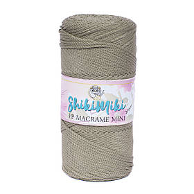 Трикотажний шнур поліпропіленовий PP Macrаme Mini, колір Сіро-бежевий