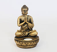 Декоративный оригинальный настольный подсвечник фен шуй статуэтка Будда бронза 20*12*12 см