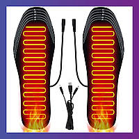 Универсальные теплые стельки для обуви стельки с подогревом от usb (ЮСБ) (размер 41-46 / 25-28,5см)