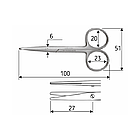 Ножиці Lexer-Baby 10 cм, тупий/тупий, прямі, J-22-173, фото 2