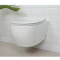 Унитаз подвесной безободковый с тонким сиденьем Quarter Bath Deep