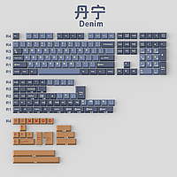 Кейкапы Cherry для кастомных клавиатур GMK Aifei (Manta, Denim, Mizu, Peach, Heavy Industry) DENIM