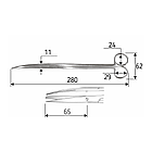 Ножиці Metzenbaum-Nelson, 28 cм, гострий /тупий, загнуті, J-22-088, фото 2