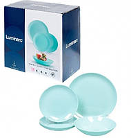 Столовый сервиз Luminarc Diwali Light Turquoise из стеклокерамики 18 предметов (P2963)