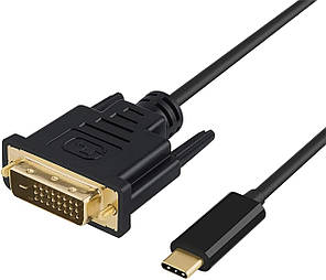 Кабель USB C – DVI CableCreation.сумісний із MacBook Pro 2019/2018, Surface Book 2, Pixel, XPS 13/15, Galaxy S22, Surface Pro