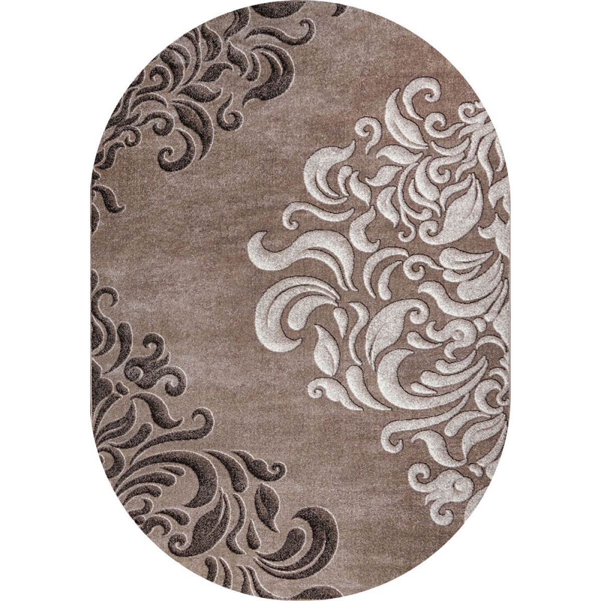 Килим овальний 1.60х3 бежевий вензель Mira 24031/234о