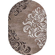 Килим овальний 1.60х3 бежевий вензель Mira 24031/234о