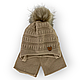 ОПТ Дитяча шапочка на зав'язках і шарф для хлопчика, р. 38-40 (5 шт./набір), фото 4